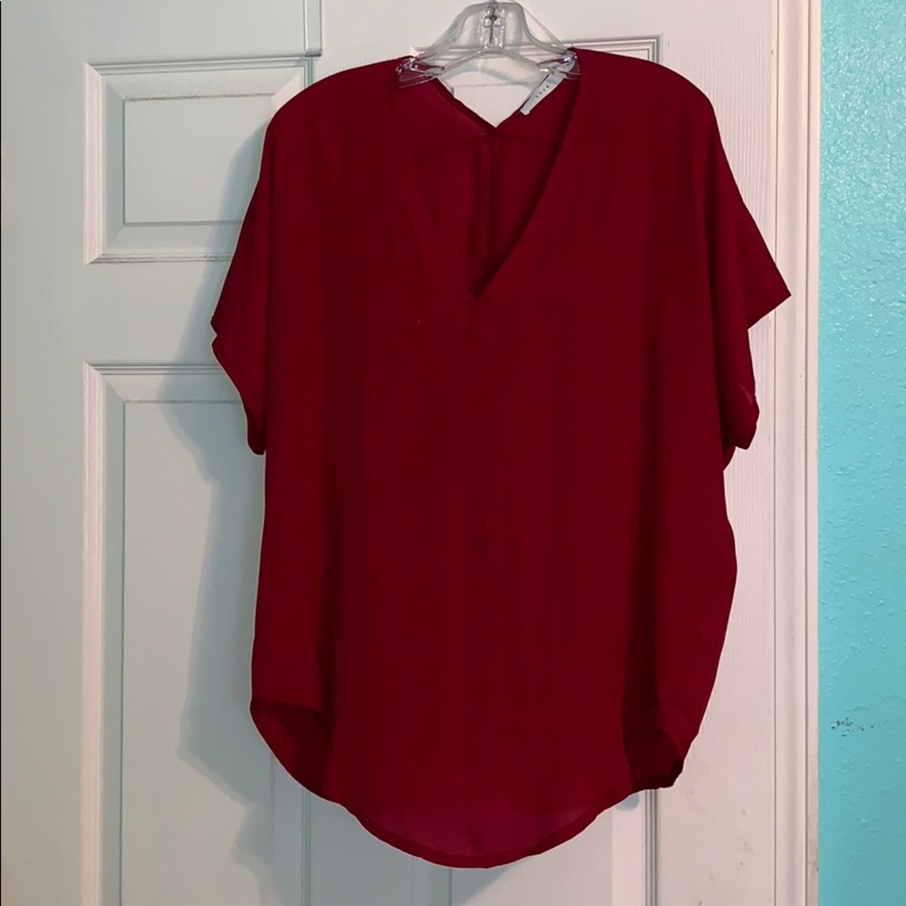 Brand NWOT Burgundy Blouse!